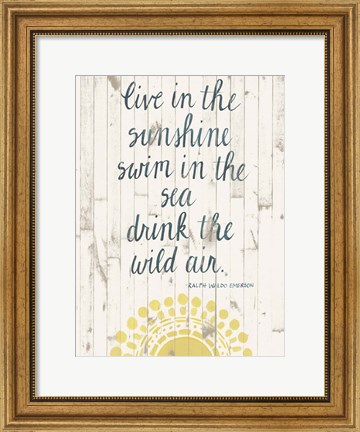 Framed Sun Quote IV Print
