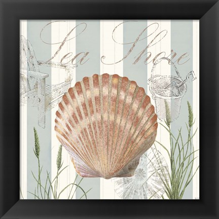 Framed Seashells by the Seashore II Print