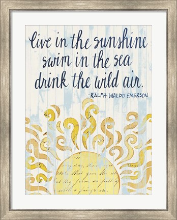 Framed Sunny Day Words I Print