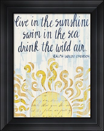 Framed Sunny Day Words I Print