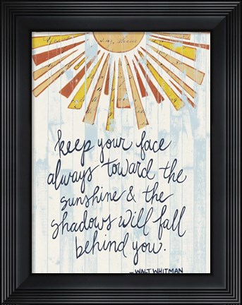Framed Sunny Day Words II Print