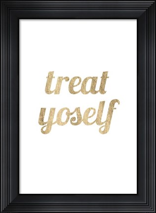 Framed Golden Quote IX Print