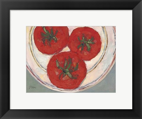 Framed Plate with Tomato Print
