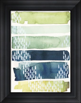 Framed Aqua Streak II Print