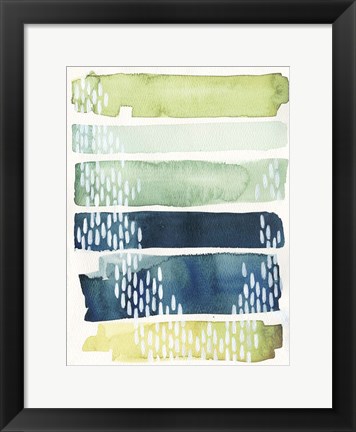 Framed Aqua Streak II Print