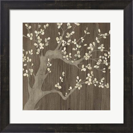 Framed Driftwood Cherry I Print