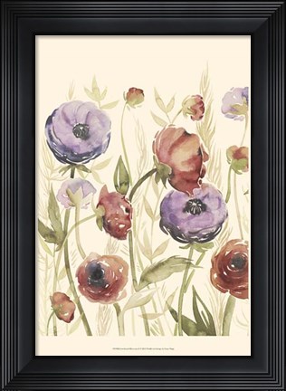 Framed Jeweltoned Blossoms II Print
