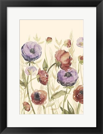Framed Jeweltoned Blossoms II Print