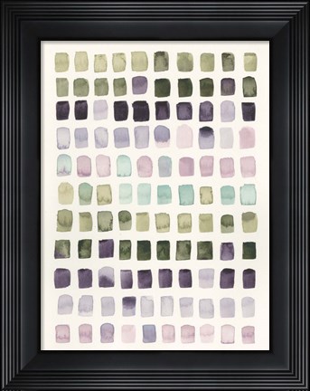 Framed Serene Color Swatches I Print
