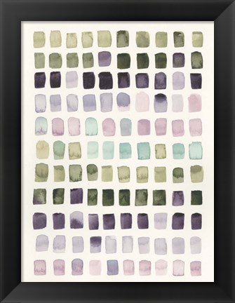 Framed Serene Color Swatches I Print