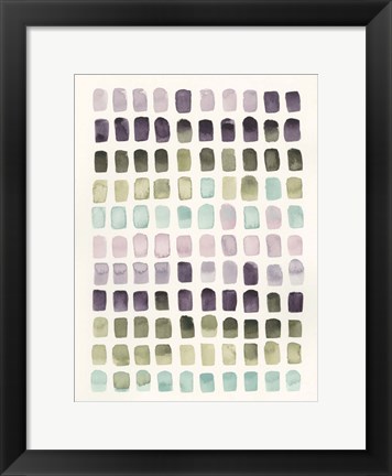 Framed Serene Color Swatches II Print