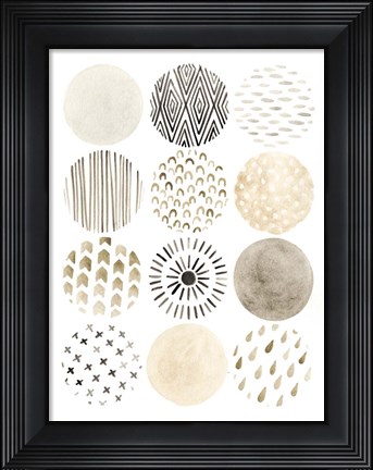 Framed Neutral Pattern Play II Print