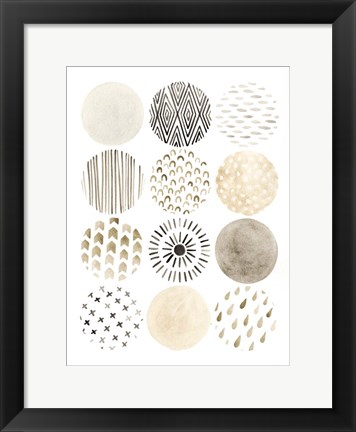 Framed Neutral Pattern Play II Print