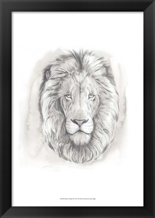 Framed Big Cat Study III Print