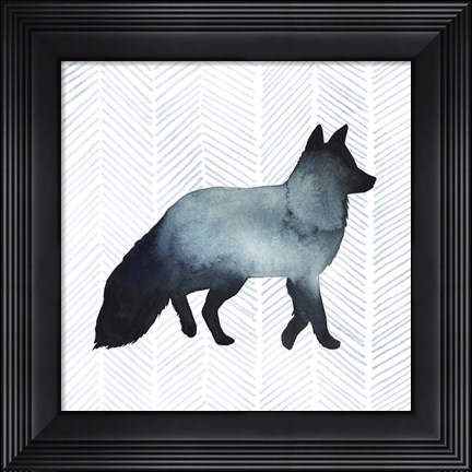Framed Animal Silhouettes II Print