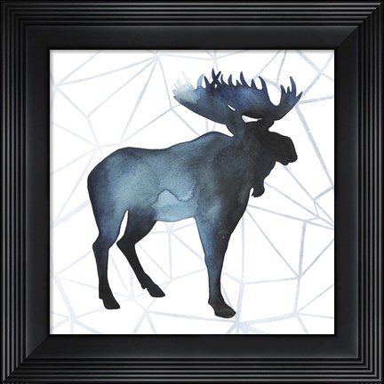 Framed Animal Silhouettes III Print