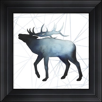 Framed Animal Silhouettes VI Print