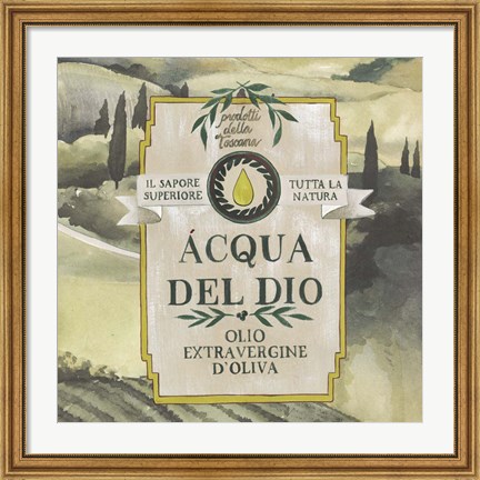 Framed Olive Oil Labels I Print