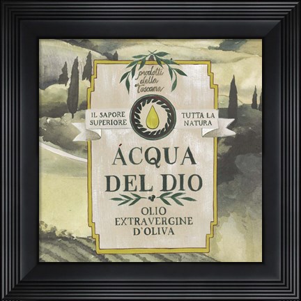 Framed Olive Oil Labels I Print