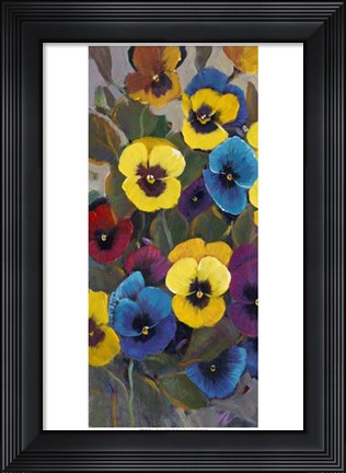 Framed Pansy Panel I Print