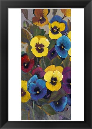 Framed Pansy Panel I Print