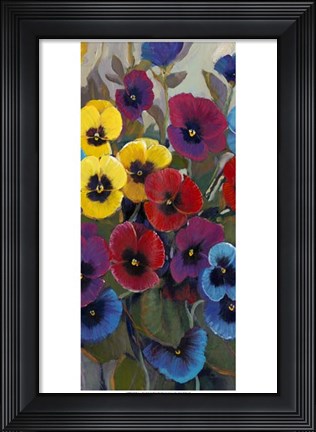 Framed Pansy Panel II Print