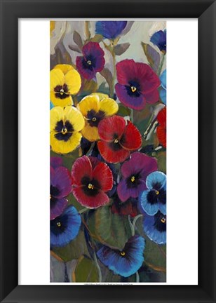 Framed Pansy Panel II Print