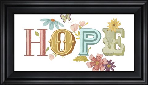 Framed Beautiful Words II Print