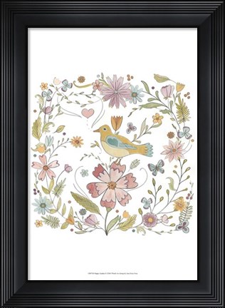 Framed Happy Garden II Print