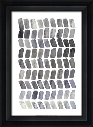 Framed Watercolor Chevron I Print