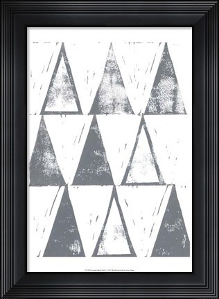 Framed Triangle Block Print I Print