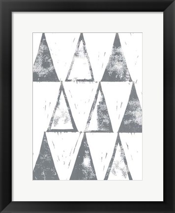 Framed Triangle Block Print II Print