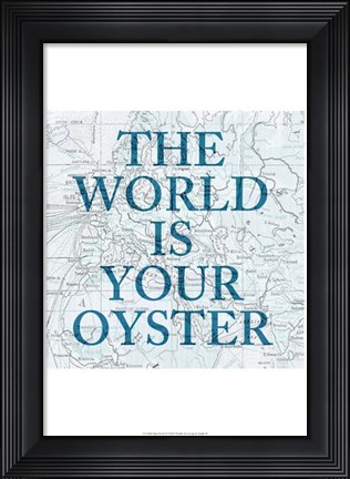 Framed Map Words II Print