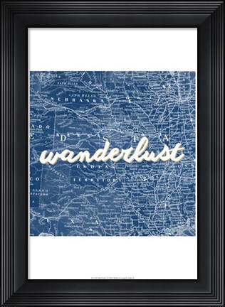 Framed Map Words VII Print