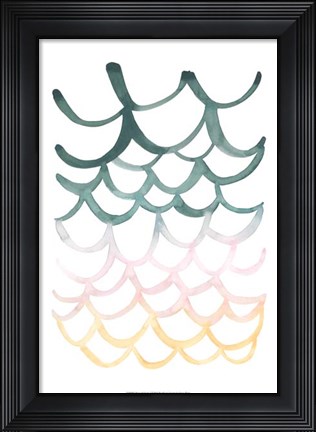 Framed Mermaid Scales I Print