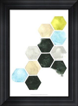 Framed Hazed Honeycomb I Print