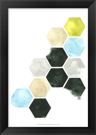 Framed Hazed Honeycomb I Print