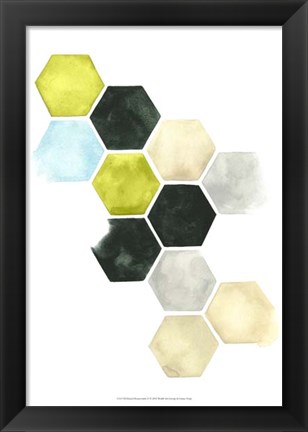 Framed Hazed Honeycomb II Print