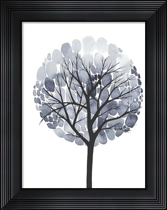Framed Midnight Elm I Print