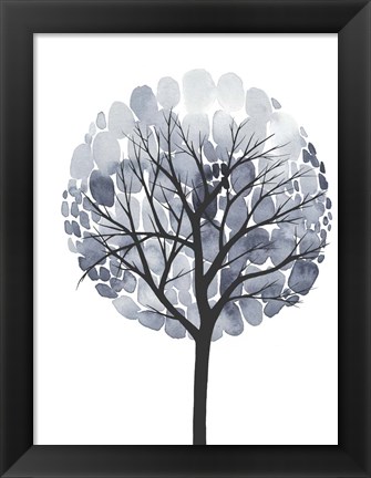 Framed Midnight Elm I Print