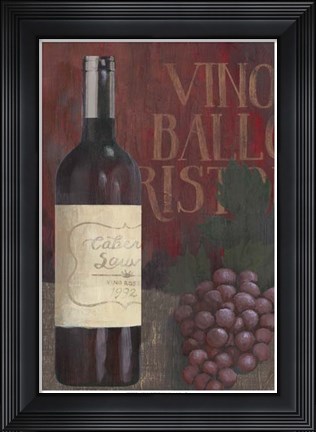 Framed Wine Still Life I Print