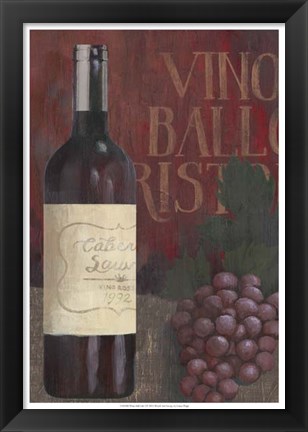 Framed Wine Still Life I Print