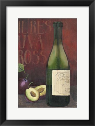 Framed Wine Still Life II Print