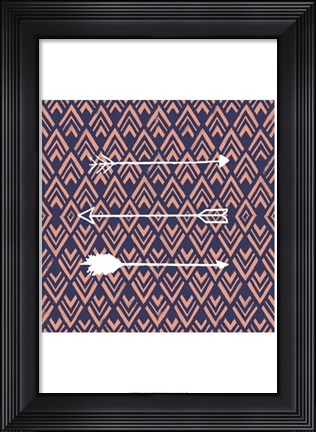 Framed Deco Arrow I Print