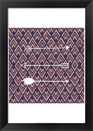 Framed Deco Arrow I Print