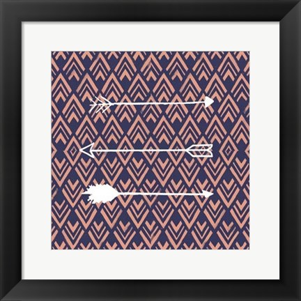 Framed Deco Arrow I Print