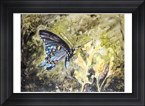 Framed Butterfly in Nature I Print