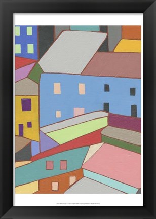 Framed Rooftops in Color I Print