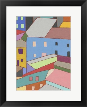 Framed Rooftops in Color I Print