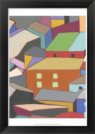 Framed Rooftops in Color III Print